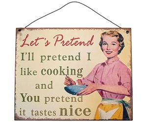 Something Different Wholesale Let's Pretend Sign (12/24), Metal, Multicolour, 24x19x0.2 cm