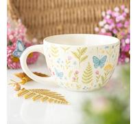 Something Different Wholesale Luna Bloom Floral Print Mug with Butterfly | Ceramic Coffee Cup Gift