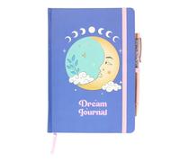 Serano Journal Lunar Dream Diary – Celestial Moon Phases Notebook with Amethyst Crystal Pen Set