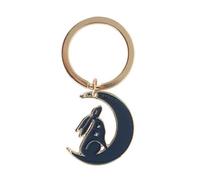 Something Different Wholesale Midnight Hare Keyring - Elegant Metal Rabbit Keychain for Stylish Accessory, Gift for Nature Lovers and Animal Enthusiasts