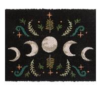 Something Different Wholesale Mystical Woodland Moon Phase Doormat - Enchanting Black Dark Forest Magic Rug