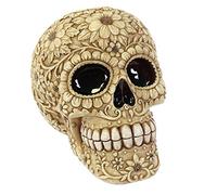 Something Different Wholesale Natural Floral Skull Money Box, White