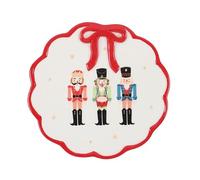 Something Different Wholesale Nutcracker Trinket Dish | Festive Ceramic Jewellery Holder with Bow | Christmas Table Accessory