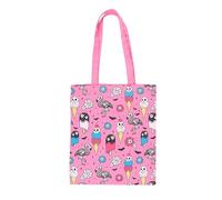 Something Different Wholesale Pink Gothic Tote Bag with Skull Ice Cream & Flamingo Print - Hot Goth Summer Shopper Bag for Beach, Shopping, Festivals & Everyday Use