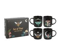 Something Different Wholesale Practical and Distinctive Mug Set: Set of Four Celestial Mugs - Joyful Home Decor Collection - Celestial Wonder Mug Set