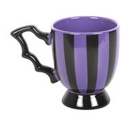 Something Different Wholesale Purple Striped Bat Wing Teacup | 490ml Gothic Mug | Halloween Tea Cup | Hand Wash Only | Spooky Gift for Bat Lovers