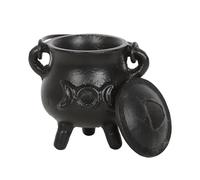 Something Different 7.5Cm Cast Iron Cauldron With Triple Moon, Black