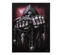 Something Different Wholesale Spiral Direct Game Over Canvas - Gothic Skull Wall Art for Halloween Decor - Abstract Black Wall Art - Unique Canvas Wall Decoration