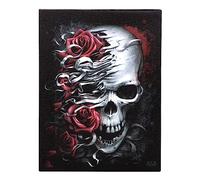 Something Different Wholesale Spiral Direct Skulls n Roses Canvas: Gothic Abstract Wall Art for Halloween Decor and Wall Decoration - Black Gothic Art on Canvas, Perfect Gothic Wall Art Decor