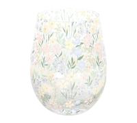 Something Different Wholesale Stemless Glass with Purple Ditsy Floral Print - 550ml Capacity, Elegant Drinkware for Any Occasion, Hand Wash Only, Not Microwave Safe, Stylish and Functional Design