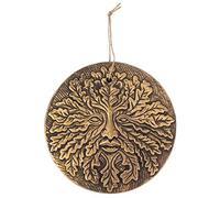 Something Different Wholesale Stunning Copper-Finished Circular Terracotta Plaque - 20cm x 20.5cm (1 Pc) - Man of the Woods Design - Perfect for Indoor & Outdoor Display