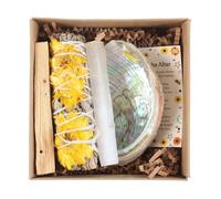 Something Different Wholesale Summer Solstice Litha Spell Kit - Sunflower Sage Smudge Stick, Palo Santo & Selenite Wand, Abalone Shell for Seasonal Rituals & Spiritual Connection