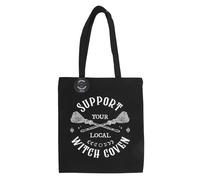 Something Different Wholesale Support Your Local Witch Coven Tote Bag | Gothic Broomstick Design | Polycotton | Witchy Gift | Reusable Eco Bag