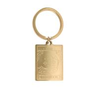 Something Different Wholesale The Moon Vintage Tarot Keyring - Gold-Tone Keychain with Tarot Card Design - Symbol of Intuition and the Subconscious -For Tarot Lovers and Spiritual Seekers