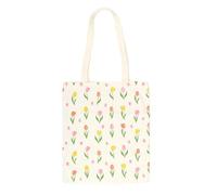 Something Different Wholesale Tulip Print Tote Bag | Large Reusable Cotton Blend Shopping Bag | Floral Spring Design | 40x33cm | Eco-Friendly Gift for Her