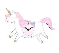 Something Different Wholesale Unicorn Shaped Clock, White/Pink