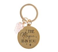 Something Different Wholesale Unlock Magic with our Rose Quartz Keyring - Crystal Keychain UK, Magical Rose Quartz Accessory for Healing - Spiritual Keychain Gift