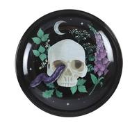 Serano Trinket Dish Venom & Vines Skull – Gothic Ceramic, Snake Motif for Jewellery & Keys