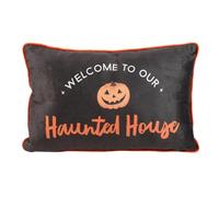 Something Different Wholesale Welcome to Our Haunted House Halloween Rectangular Cushion: Spookify Your Home Décor with Eerie Charm