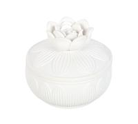 Something Different Wholesale White Lotus Flower Trinket Box | Decorative Jewelry Box | Gift Ready
