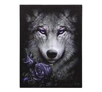 Something Different Wholesale Wolf Roses Canvas Plaque - Gothic Spiral Direct Wall Art, Abstract Black Skull - Halloween Decor & Gothic Wall Decoration