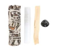 Something Different Wholesale Yerba Santa Crystal Energy Cleansing Kit - Palo Santo, Selenite, Obsidian & Yerba Santa Bundle for Emotional Healing, Protection & Spiritual Renewal