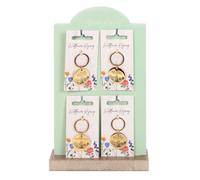 Something Different Wild Flowers Keyring (Pack of 24)One Size Gold SD5474
