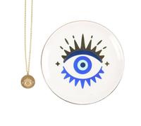 Something Different Women's All Seeing Eye Necklace & Dish Gift Set in Gold Something Different Gold One Size