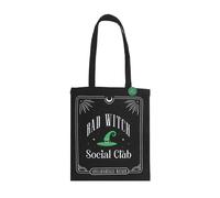 Something Different Women's Bad Witch Social Club Polycotton Tote Bag in Black Something Different Black One Size