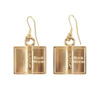 Something Different Women's Book Worm Earrings in Gold Something Different Gold One Size