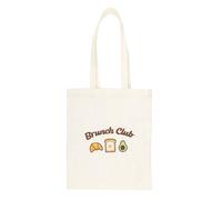 Something Different Women's Brunch Club Embroidered Tote Bag in White Something Different White One Size