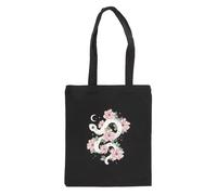 Something Different Women's Floral Snake Polycotton Tote Bag in True Black Something Different True Black One Size