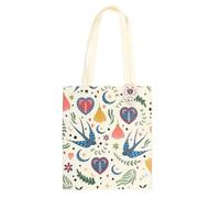Something Different Women's Folk Print Polycotton Tote Bag in White Something Different White One Size