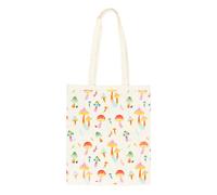 Something Different Women's Funky Fungi Mushroom Polycotton Tote Bag in Off-White Something Different Off-White One Size