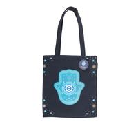 Something Different Women's Hand of Hamsa Polycotton Tote Bag in Black Something Different Black One Size