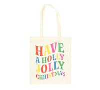 Something Different Women's Have A Holly Jolly Christmas Polyester Tote Bag in White Something Different White One Size