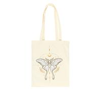 Something Different Women's Light Luna Moth Polycotton Tote Bag in Light Beige Something Different Light Beige One Size
