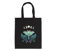 Something Different Women's Luna Moth Cotton Tote Bag in True Black Something Different True Black One Size