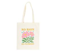 Something Different Women's No Rain, No Flowers Tote Bag in White Something Different White