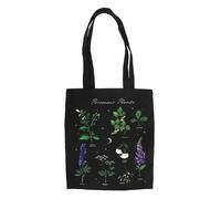 Something Different Women's Poisonous Plants Polycotton Tote Bag in Black Something Different Black One Size