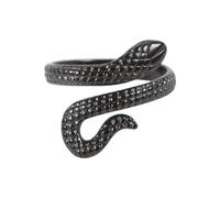 Something Different Women's Serpentine Adjustable Snake Ring in Black Something Different Black