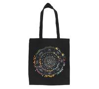 Something Different Women's Wheel Of The Year Polycotton Tote Bag in Black Something Different Black One Size