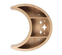 Something Different Wooden Crescent Moon Wall Shelf, Brown