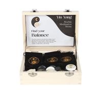Something Different Yin Yang Meditation Stone (Pack of 24) in Black Something Different Black