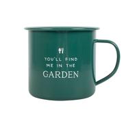 Something Different You´ll Find Me In The Garden Enamel Mug in Green Something Different Green
