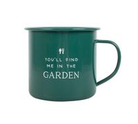 Something Different You´ll Find Me In The Garden Enamel Mug in Green Something Different Green
