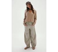 Something Good Pull-On Barrel Pants at Free People in Ivory, Size: Large - female