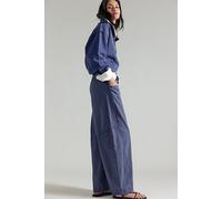 Something Good Pull-On Barrel Pants at Free People in Navy Combo, Size: Large - female