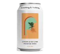 Something & Nothing Ginger & Lime Premium Soda Can 330ml [Pack of 12]