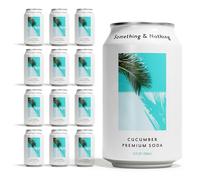 Something & Nothing Premium Cucumber Soda | Lightly Carbonated, Full Flavoured with Added Grape & Lemon Juice | Vegan & Low Calorie | 330ml Cans (Pack of 12)